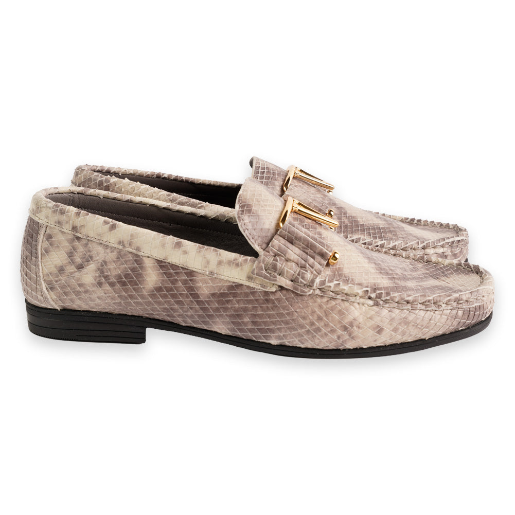 P000212 -3218 Python Print V buckle- Multi Beige