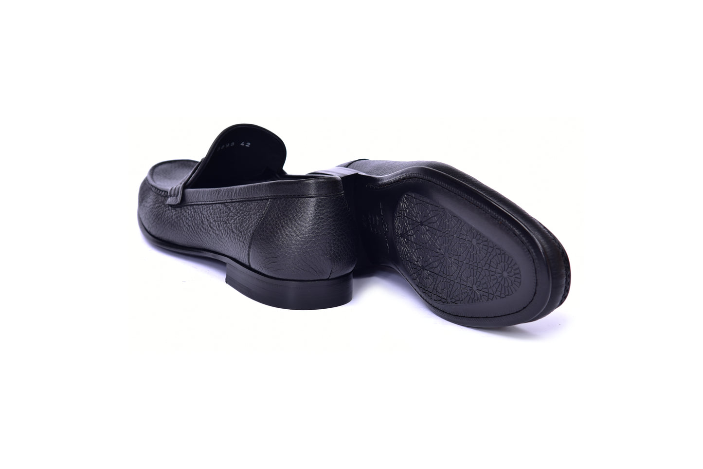 C0014059-3898 Hand-sewn deer skin Loafer Black