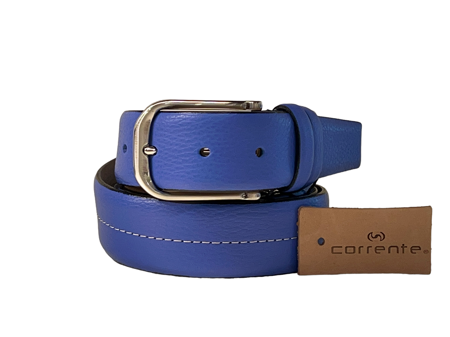 CBelt -4428- Leather Belt - Electric blue