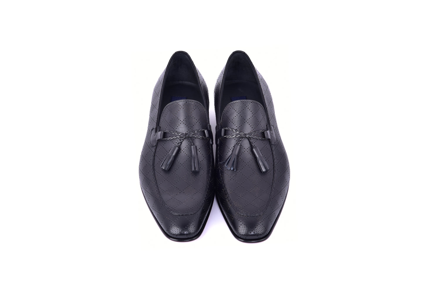 C0001113-5509 Tassel loafer with designed leather-Black
