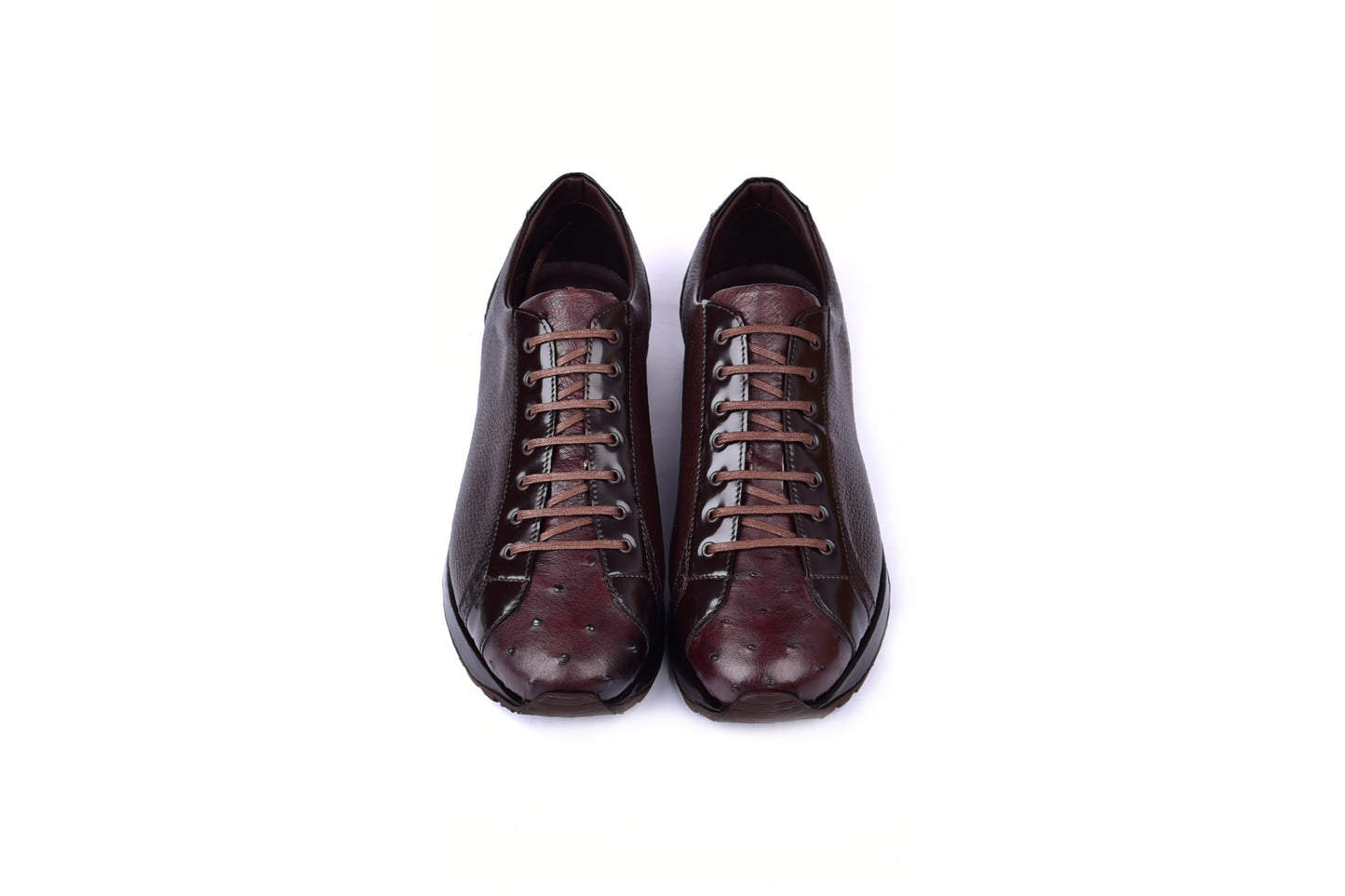 C0013043-5581 Genuine Ostrich Fashion Sneaker-Brown