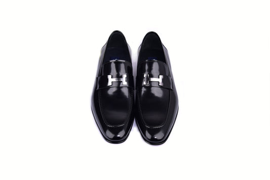 C02006-5760 H buckle Lux Calf High Gloss Black