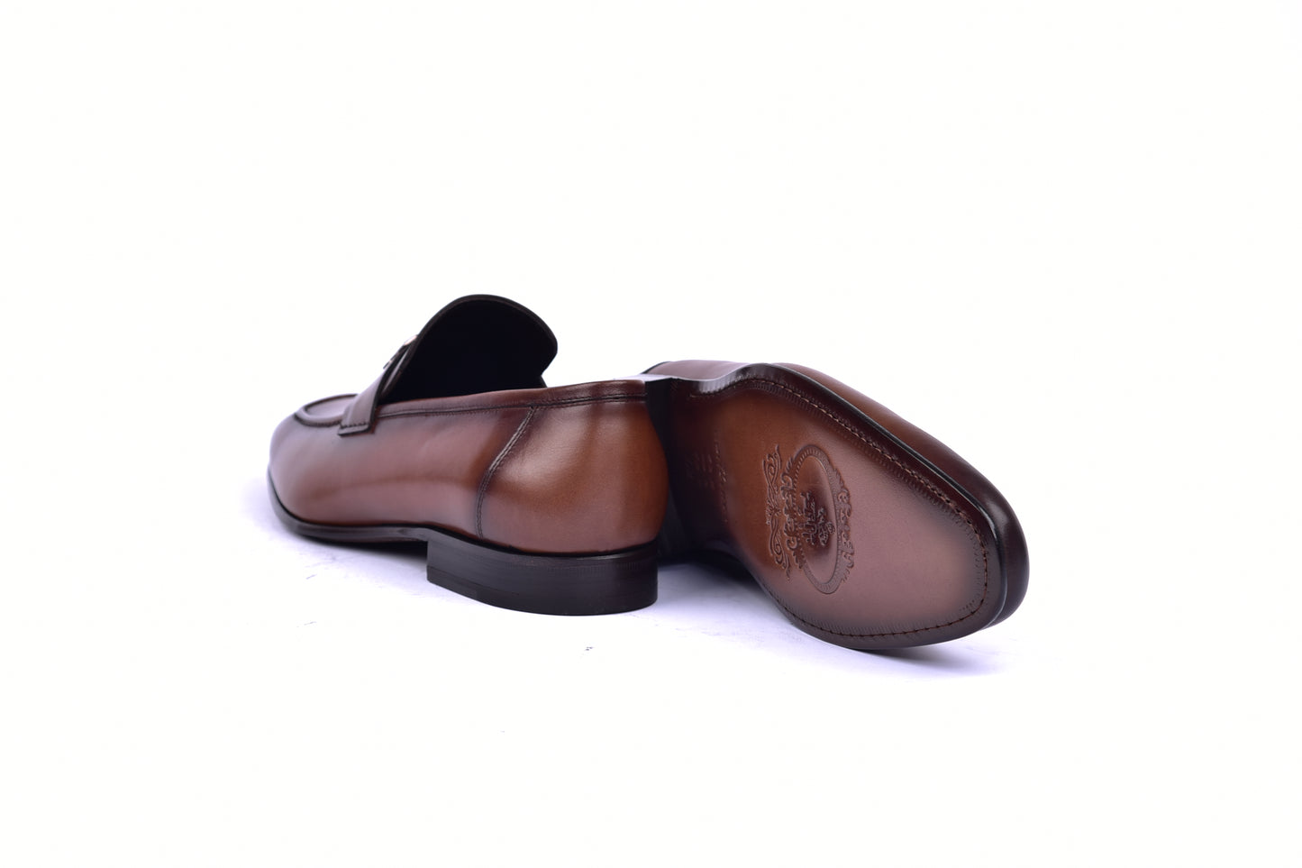 C02-5760 H buckle Loafer Calf Skin Brown