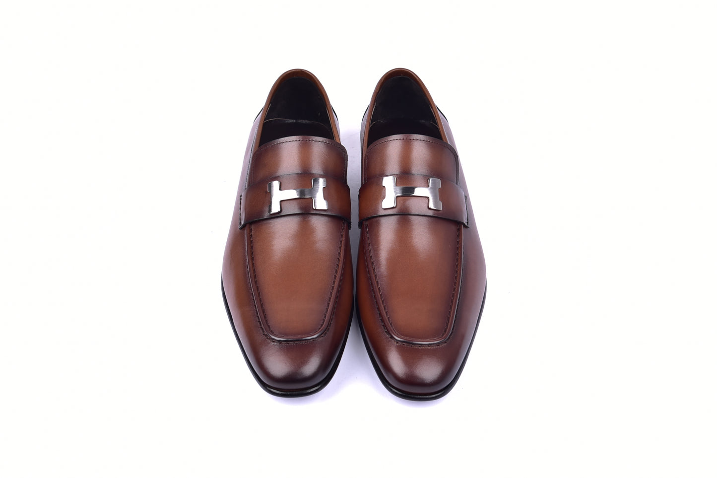 C02-5760 H buckle Loafer Calf Skin Brown