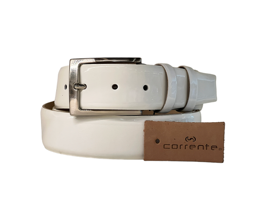 CBelt -5760 -Shiny Leather-White