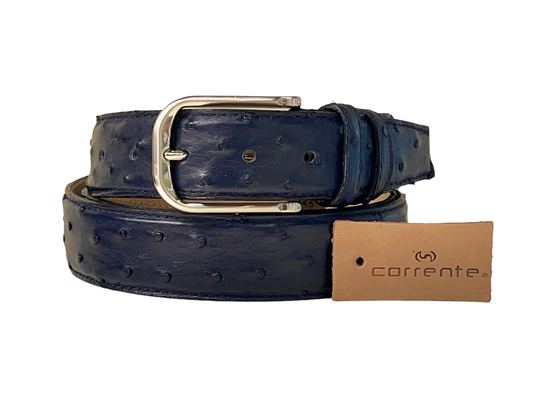CBelt -Genuine Ostrich Belt- Navy