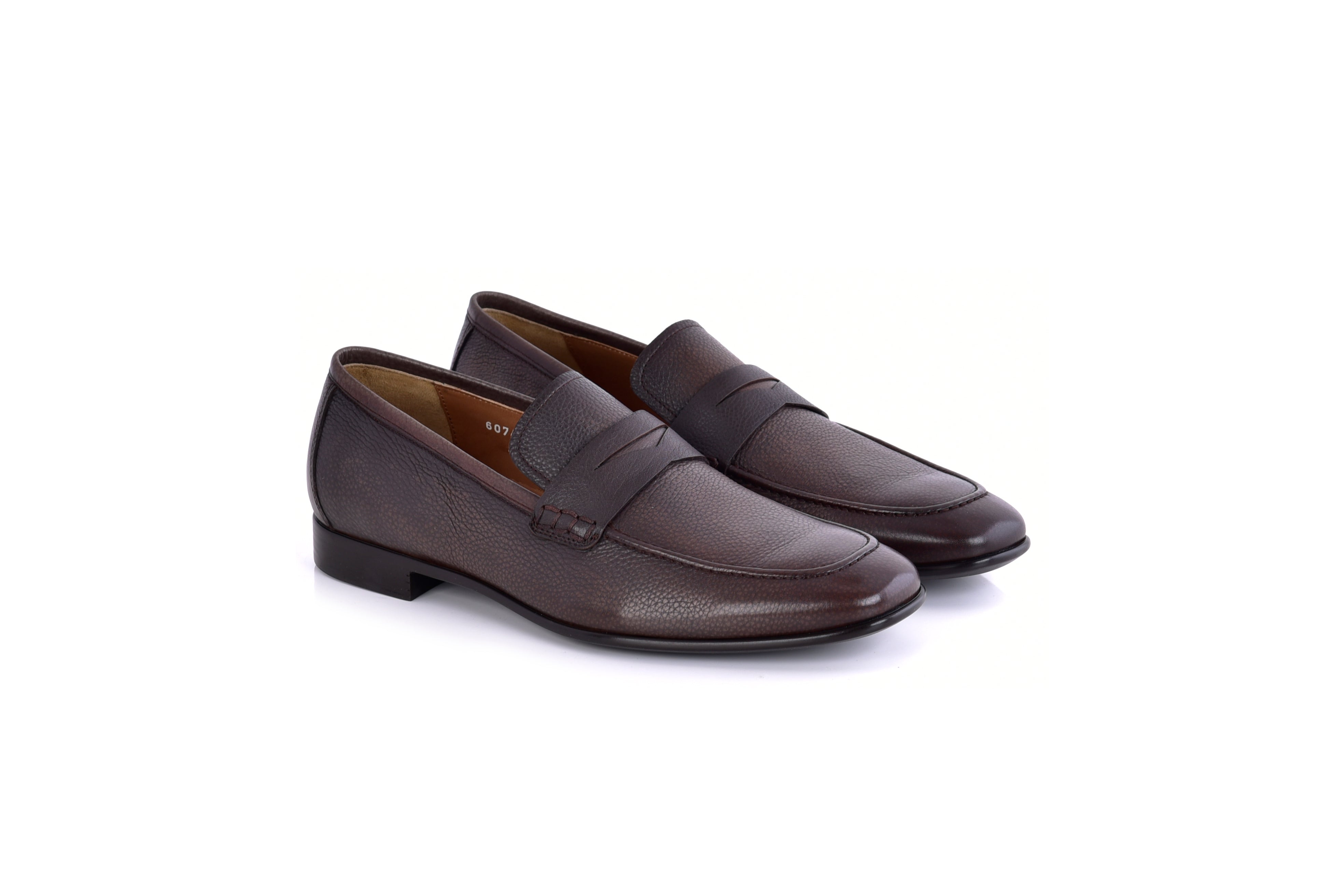C000133-6074 Grain leather penny Loafer-Brown