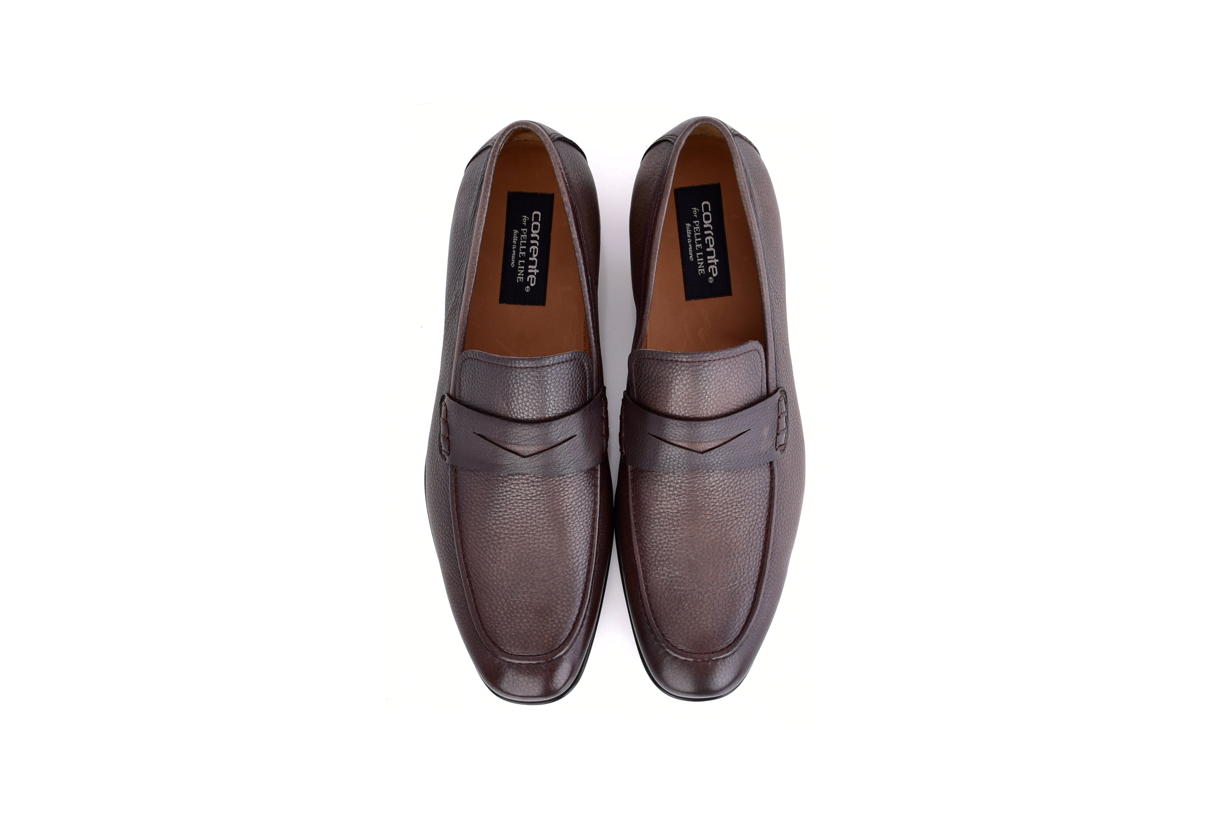 C000133-6074 Grain leather penny Loafer-Brown