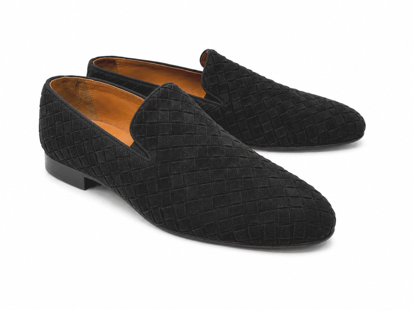 CU0001 -6615S Hand-Woven Veneta- Black Suede