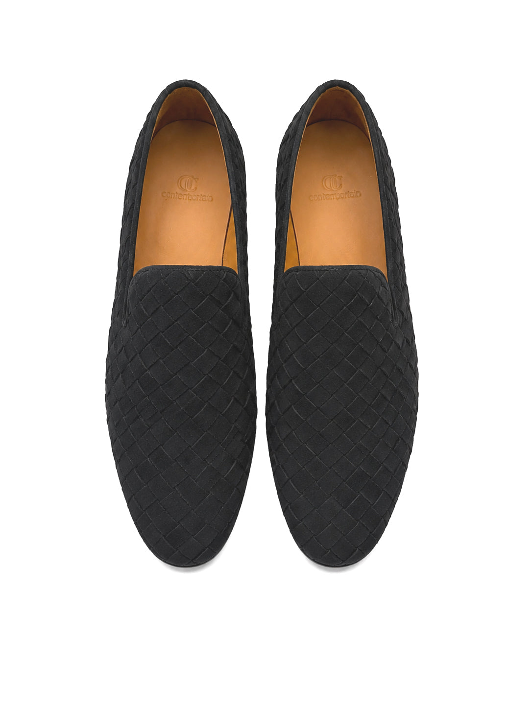 CU0001 -6615S Hand-Woven Veneta- Black Suede