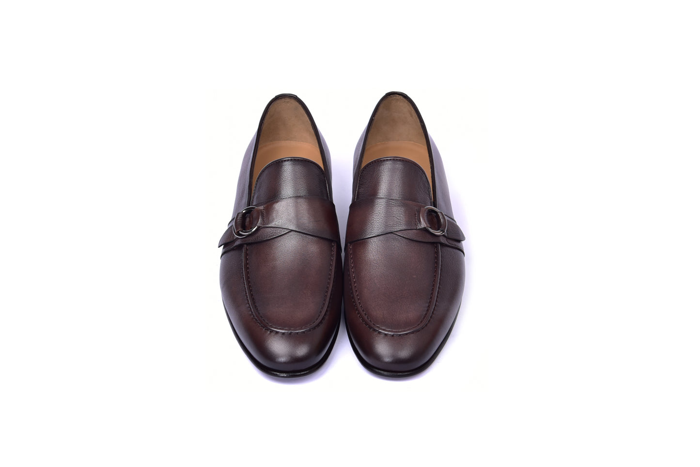 C00101- 6628 Side Buckle Loafer -Brown