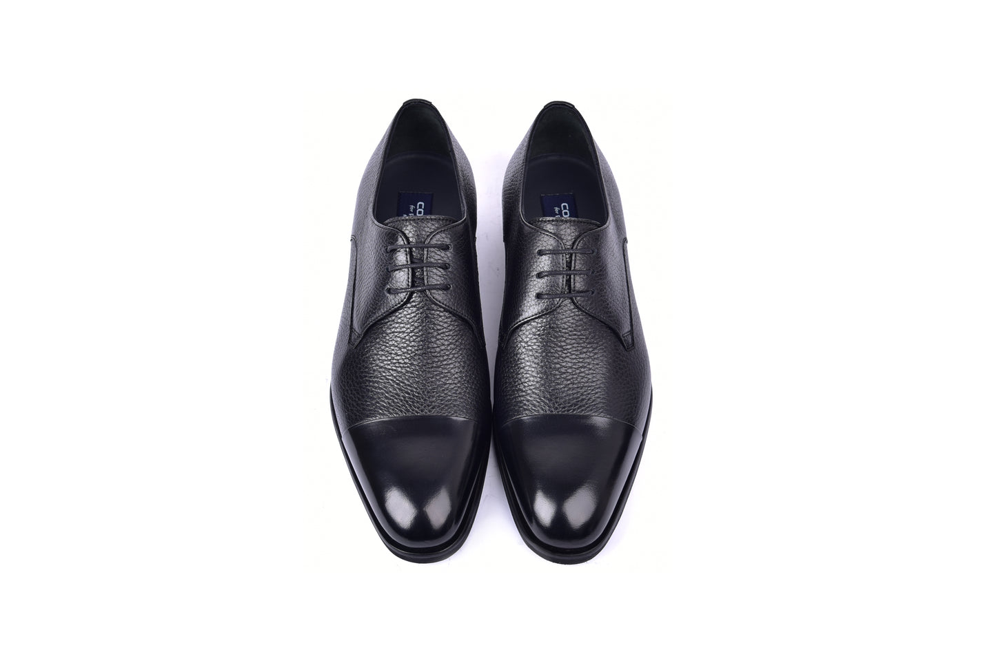 C001105-6793 Cap Toe Deer Skin- Black