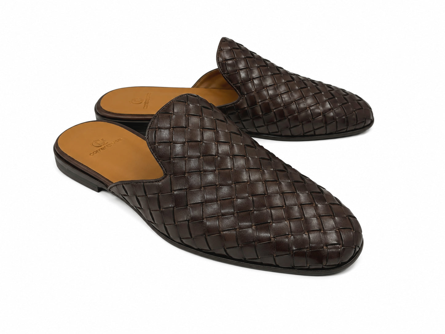 CU00019 -7055 Hand-Woven Mule- Brown