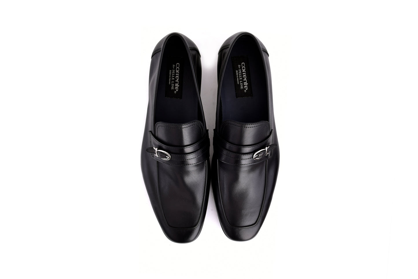C0001117-7256 Side buckle loafer- Black
