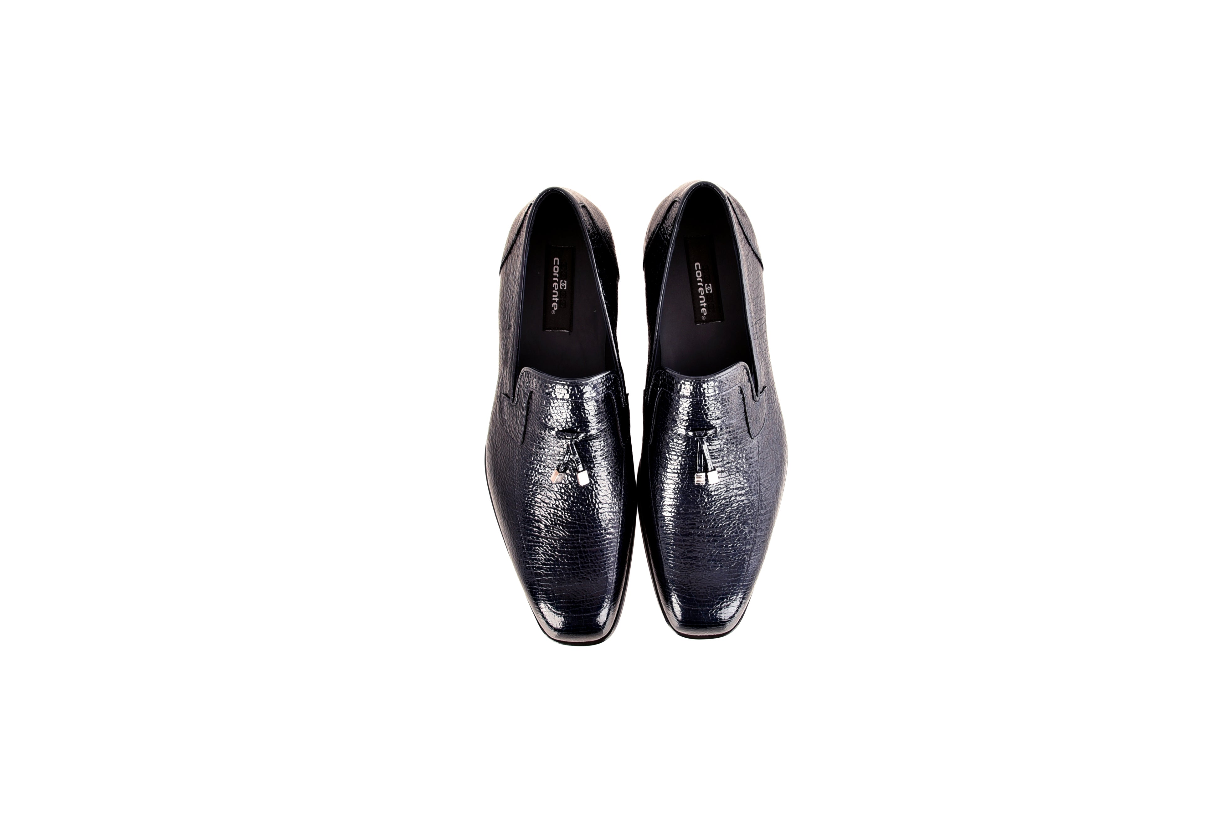 C0107- 8663 Vita Leather Tassel Loafer- Navy