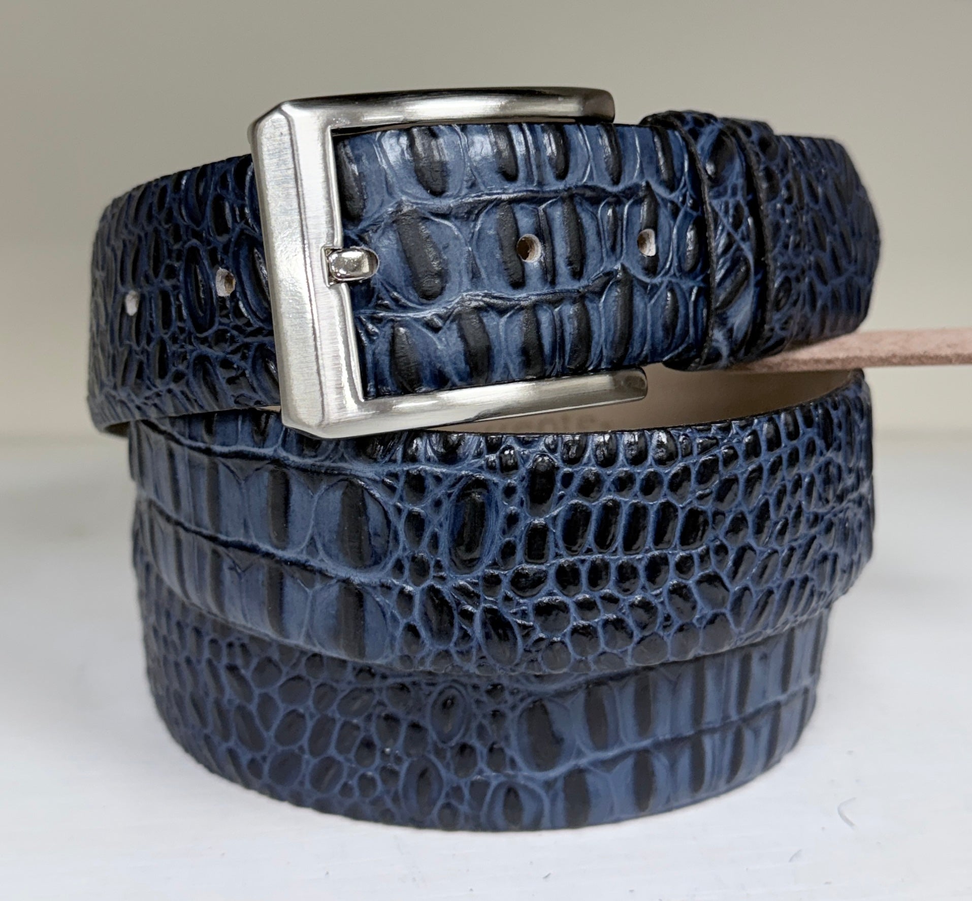 CBelt-Croc40 Belt - Navy Blue