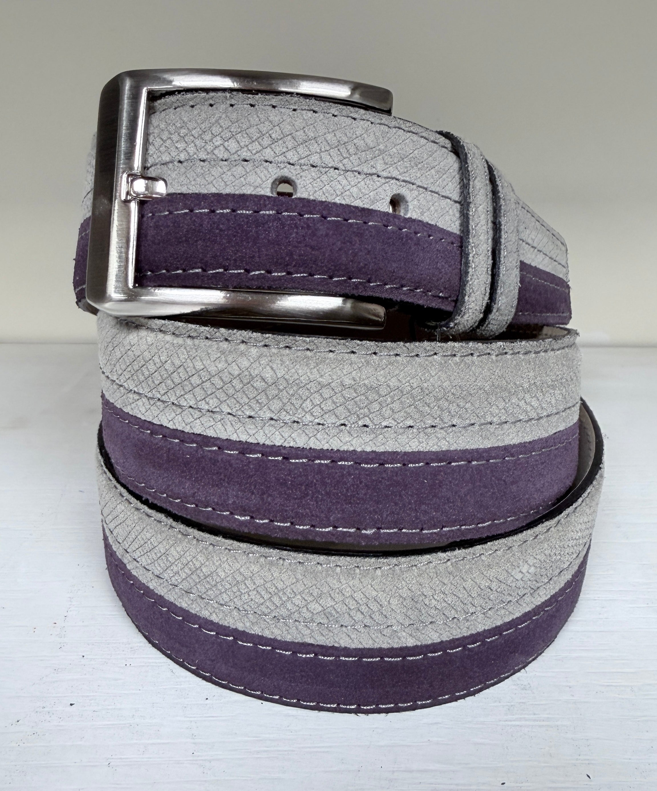 CBelt-Spectator Suede - Purple + Natural