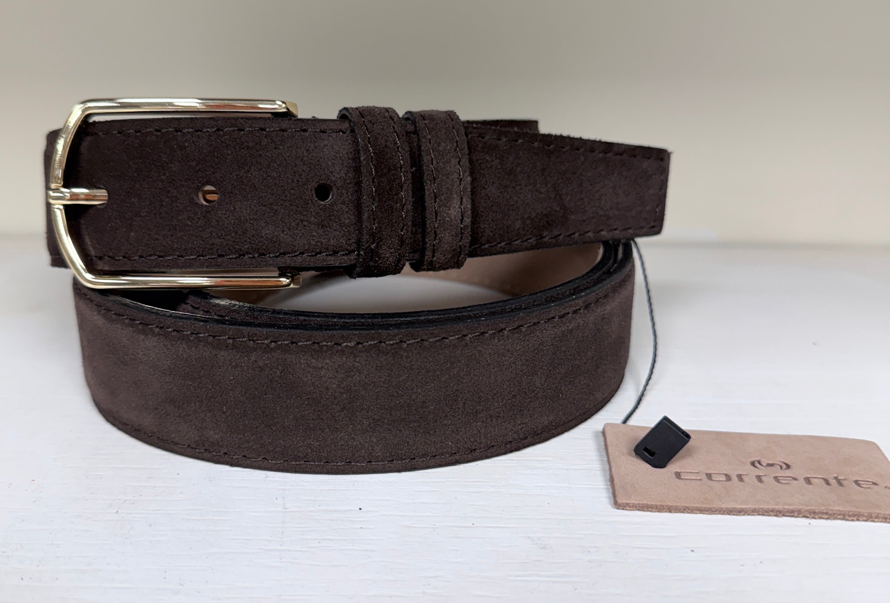 CBelt-Suede Belt- Dark Brown