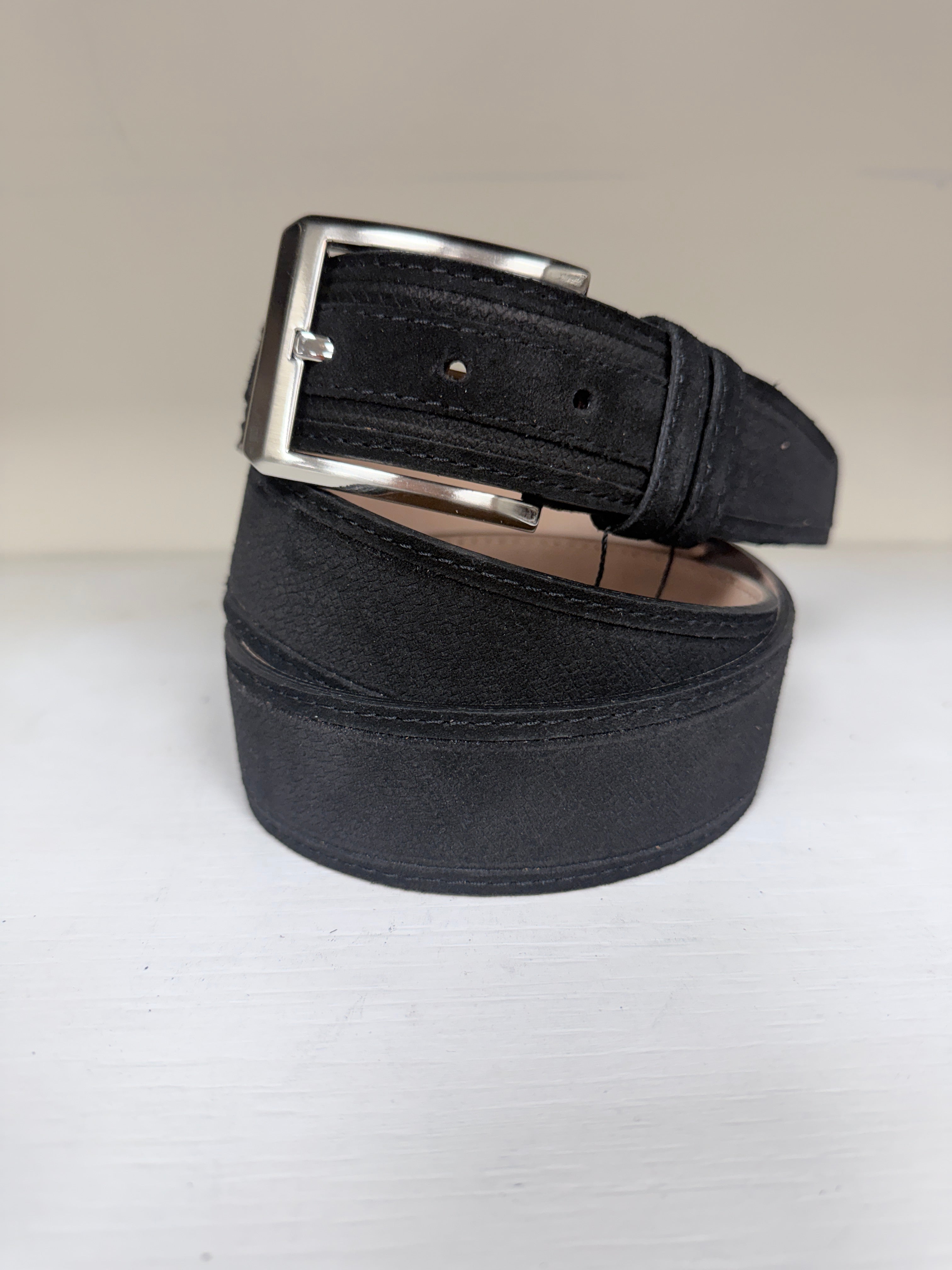 CBelt-Suede40 Lizard Belt- Black