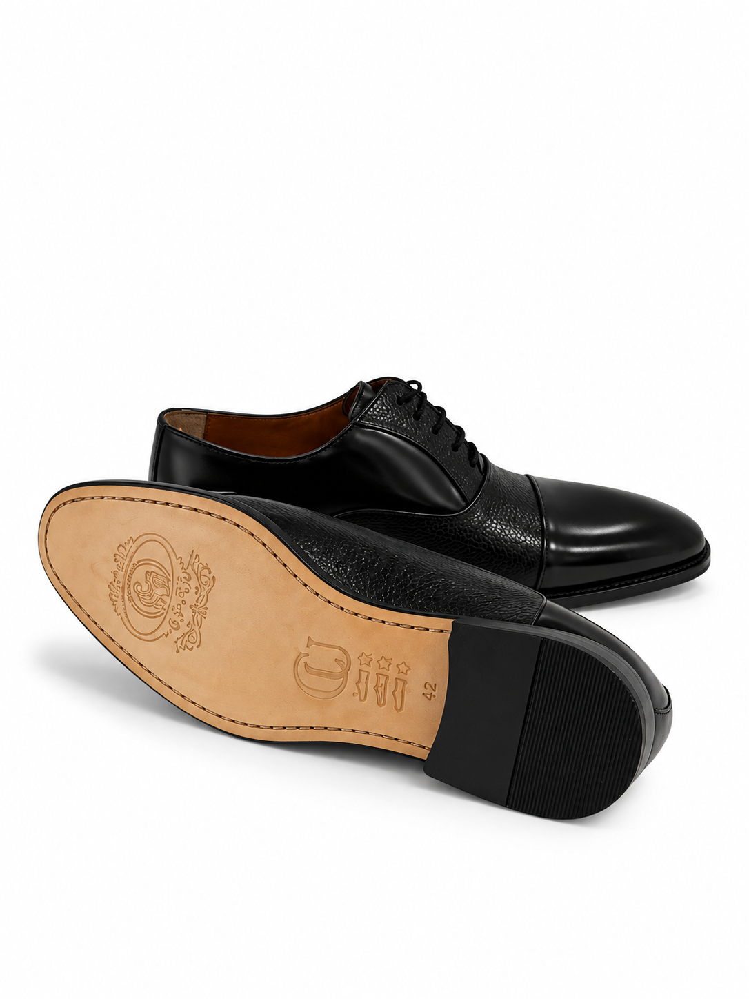 CU0004 -London Cap toe Deer skin- Black