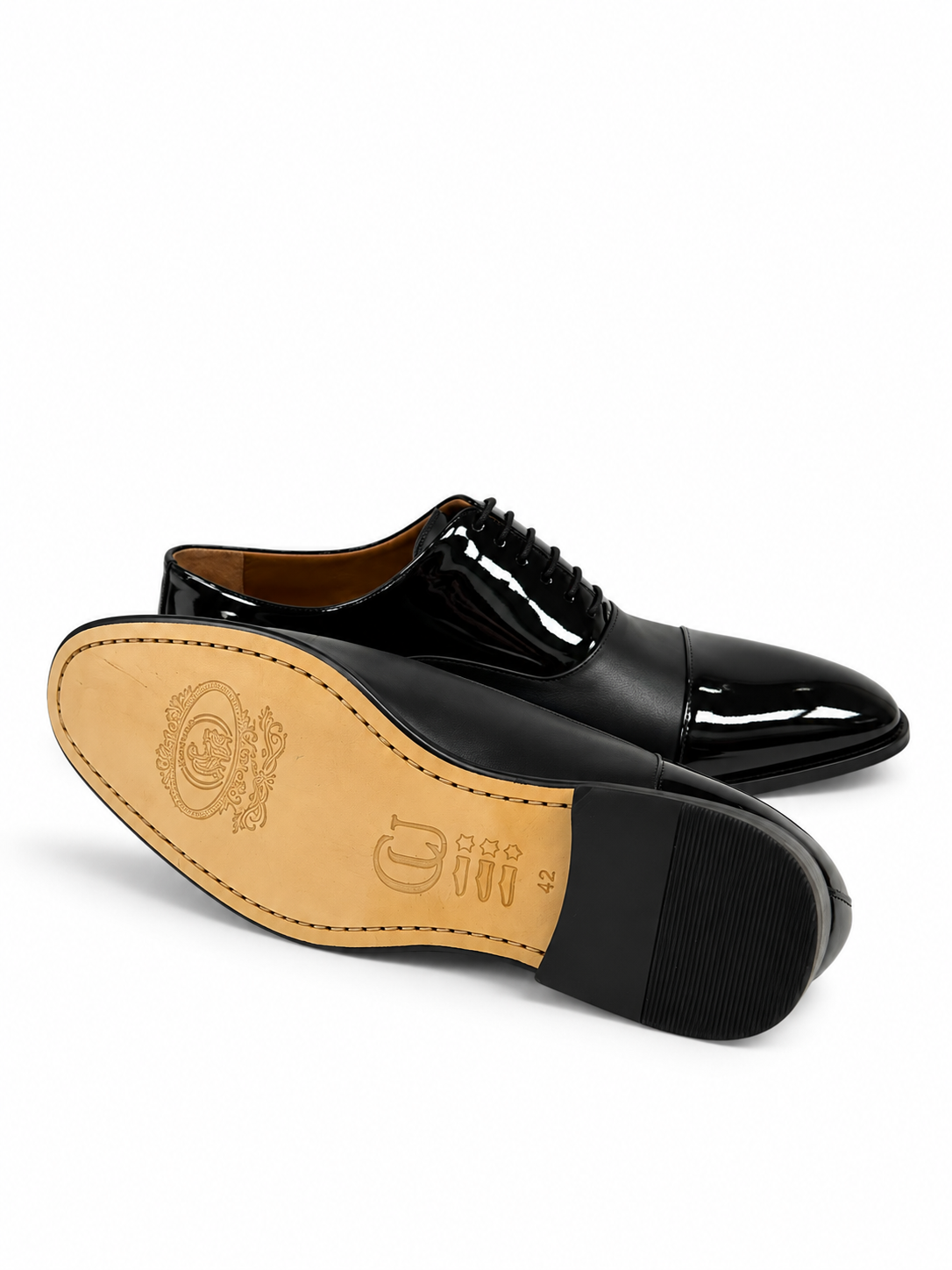 CU00041 -Opra Cap toe formal shoe-Black