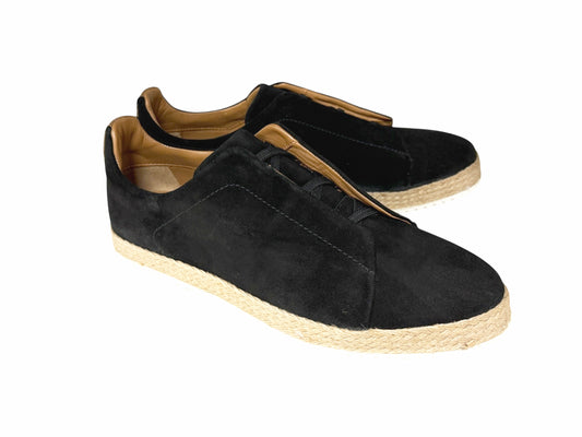 P01008 Sportivo- Elastic Vamp- Black Suede