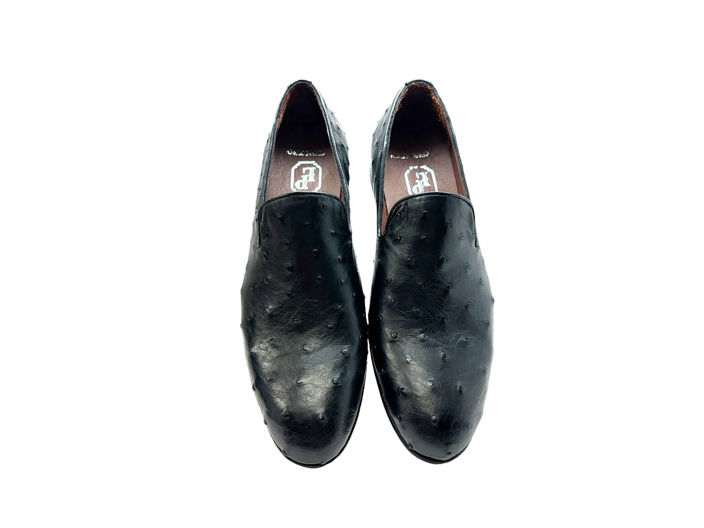 P00057 - Warren Ostrich Loafer- Black