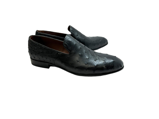 P00057 - Warren Ostrich Loafer- Black
