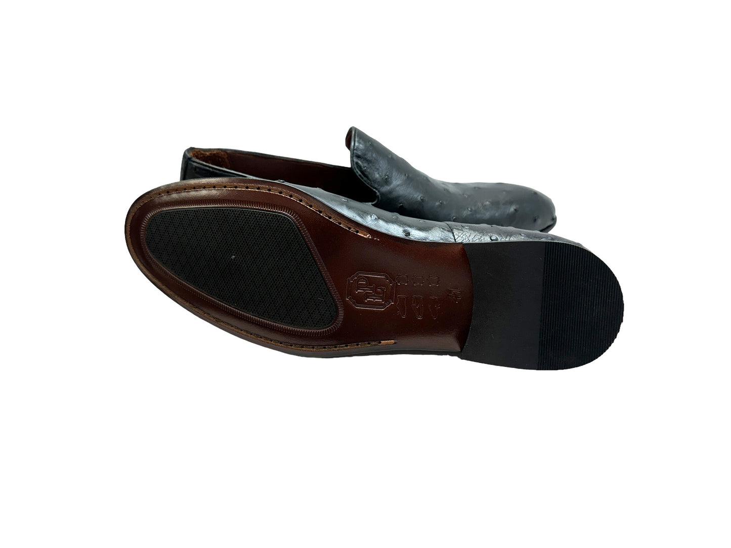 P00057 - Warren Ostrich Loafer- Black