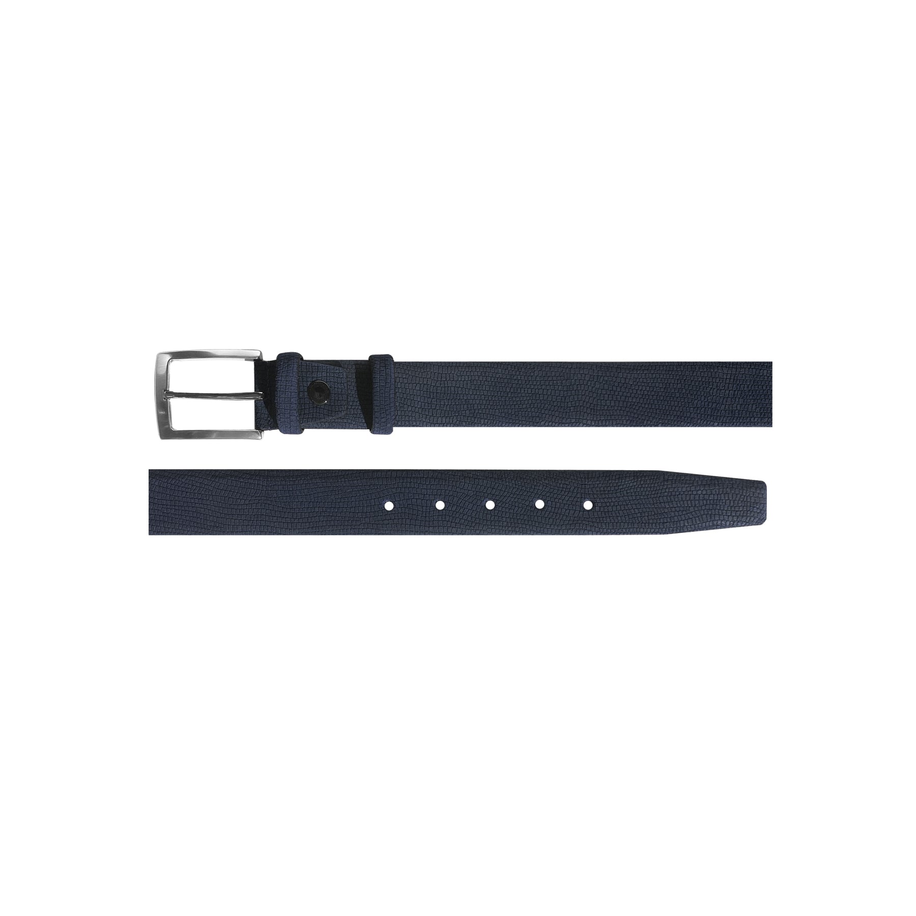 CBelt-Suede Lizard Belt - Navy