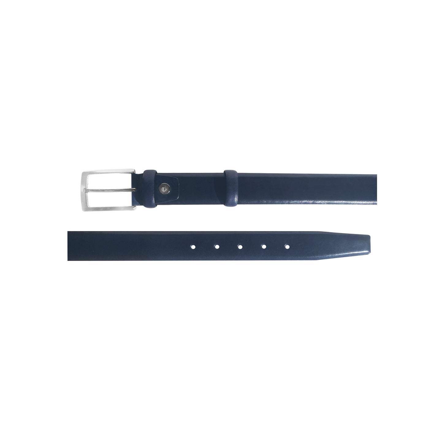 CBelt -1547 Plain Leather Belt - Navy
