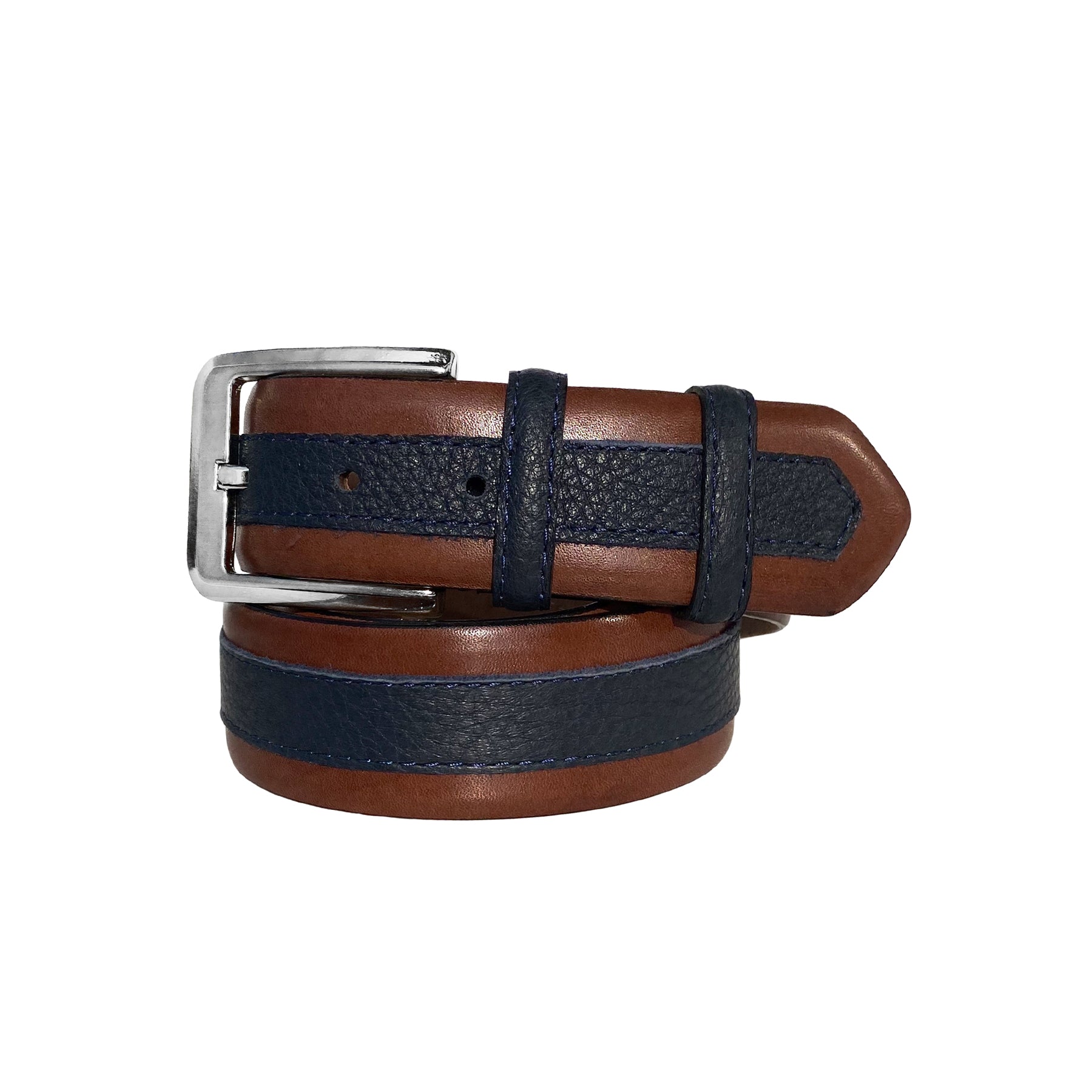 CBelt-5769 Belt -Blue + Tan