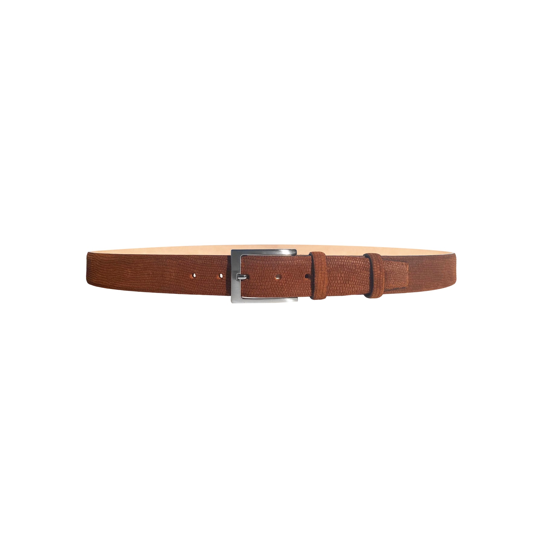 CBelt-Suede Lizard Belt - Tan