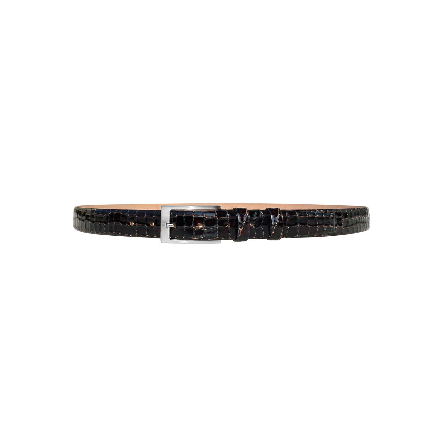 CBelt -3470 Croco Leather Belt - Brown