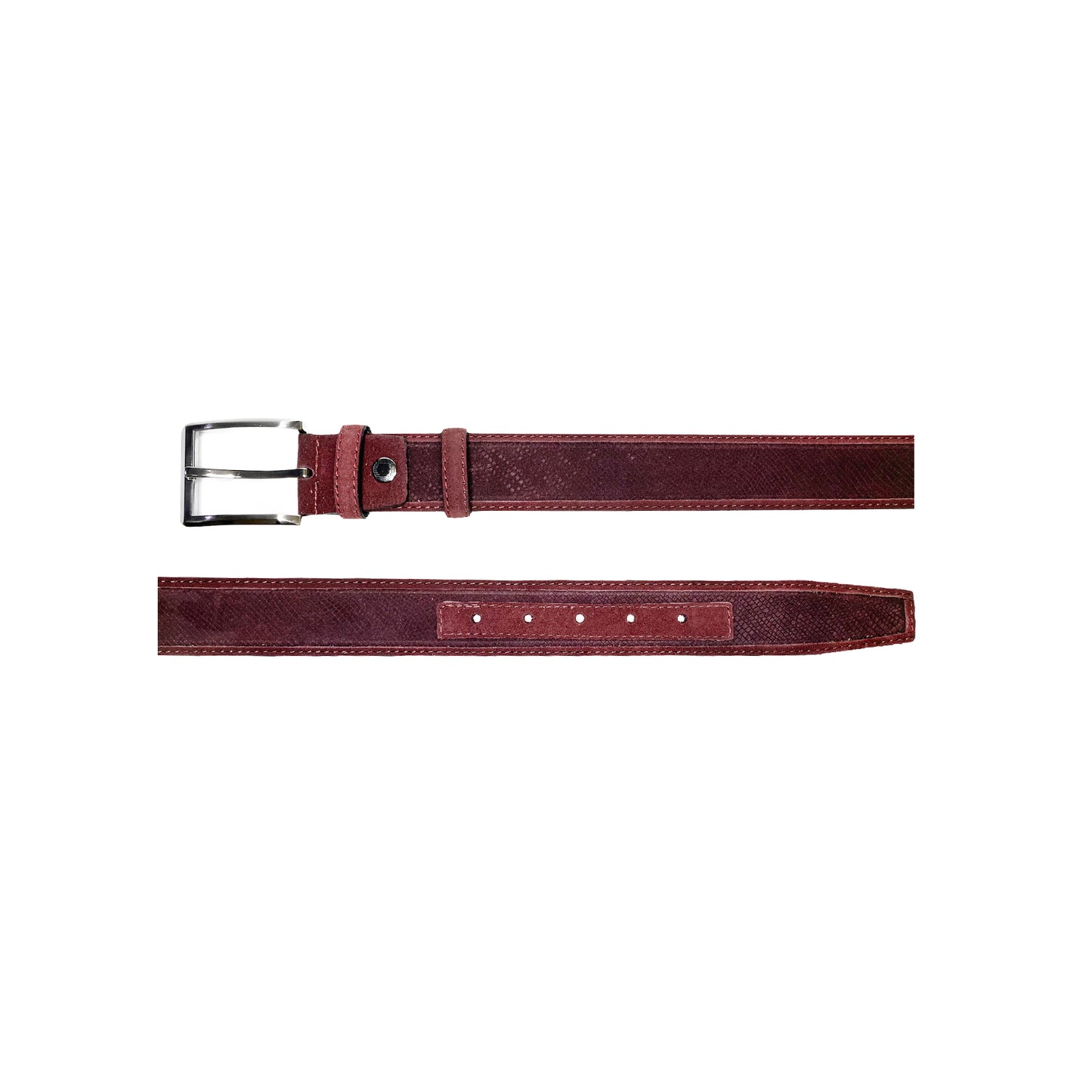 CBelt -5776 Design Suede Belt - Burgundy Suede