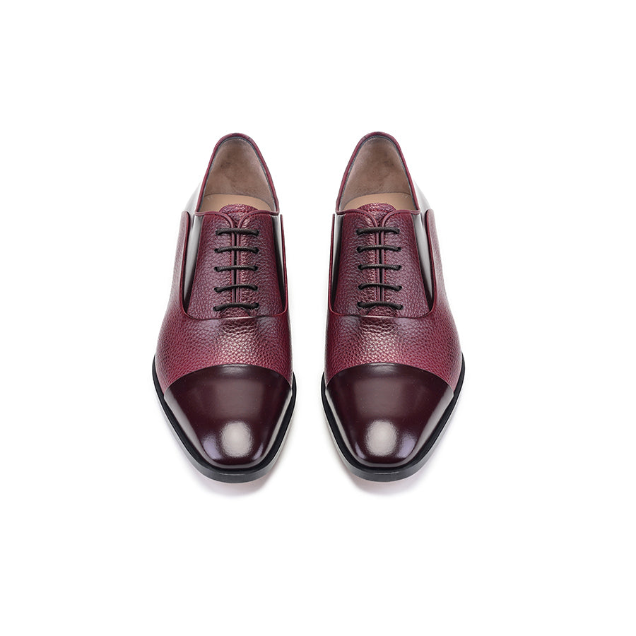 P00054 -270 Burgundy Cap toe deer skin