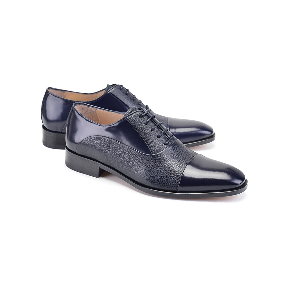 P00055 -270 Navy Cap toe deer skin