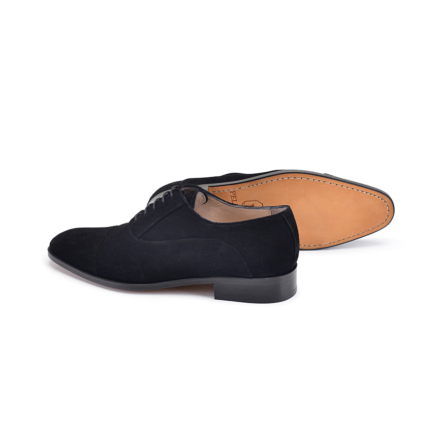 P00058 -270 Black Suede Cap toe