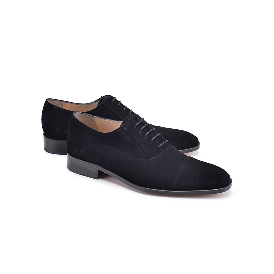 P00058 -270 Black Suede Cap toe