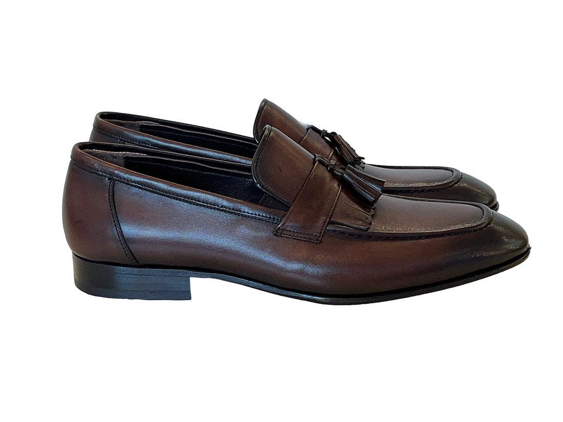 P00061-3010 Brown Kilt Tassel Loafer