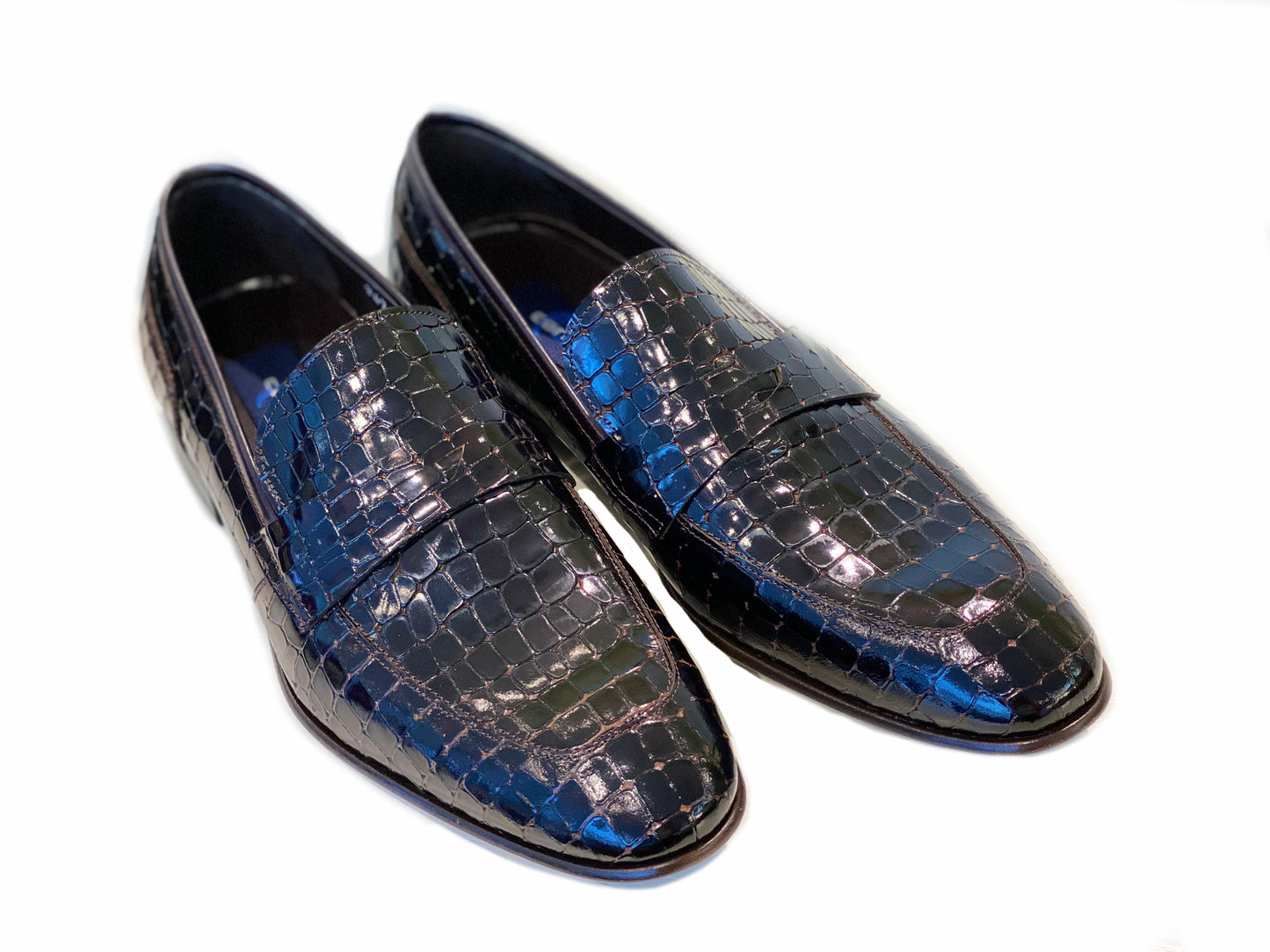 C01705-3470C Croco Leather loafer- Brown