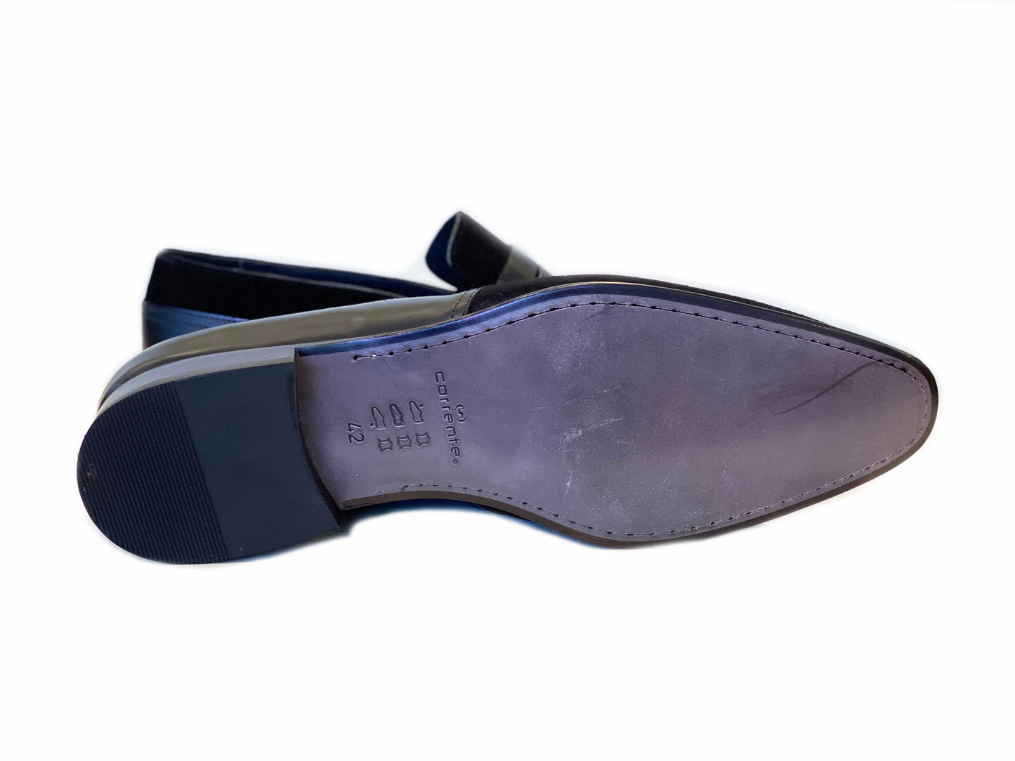 C141-4127 Suede and leather Loafer- Black