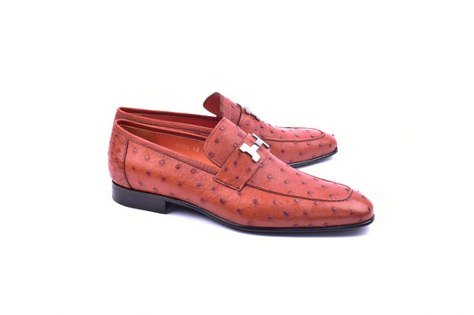 C02008-5760 H buckle -Orange Ostrich