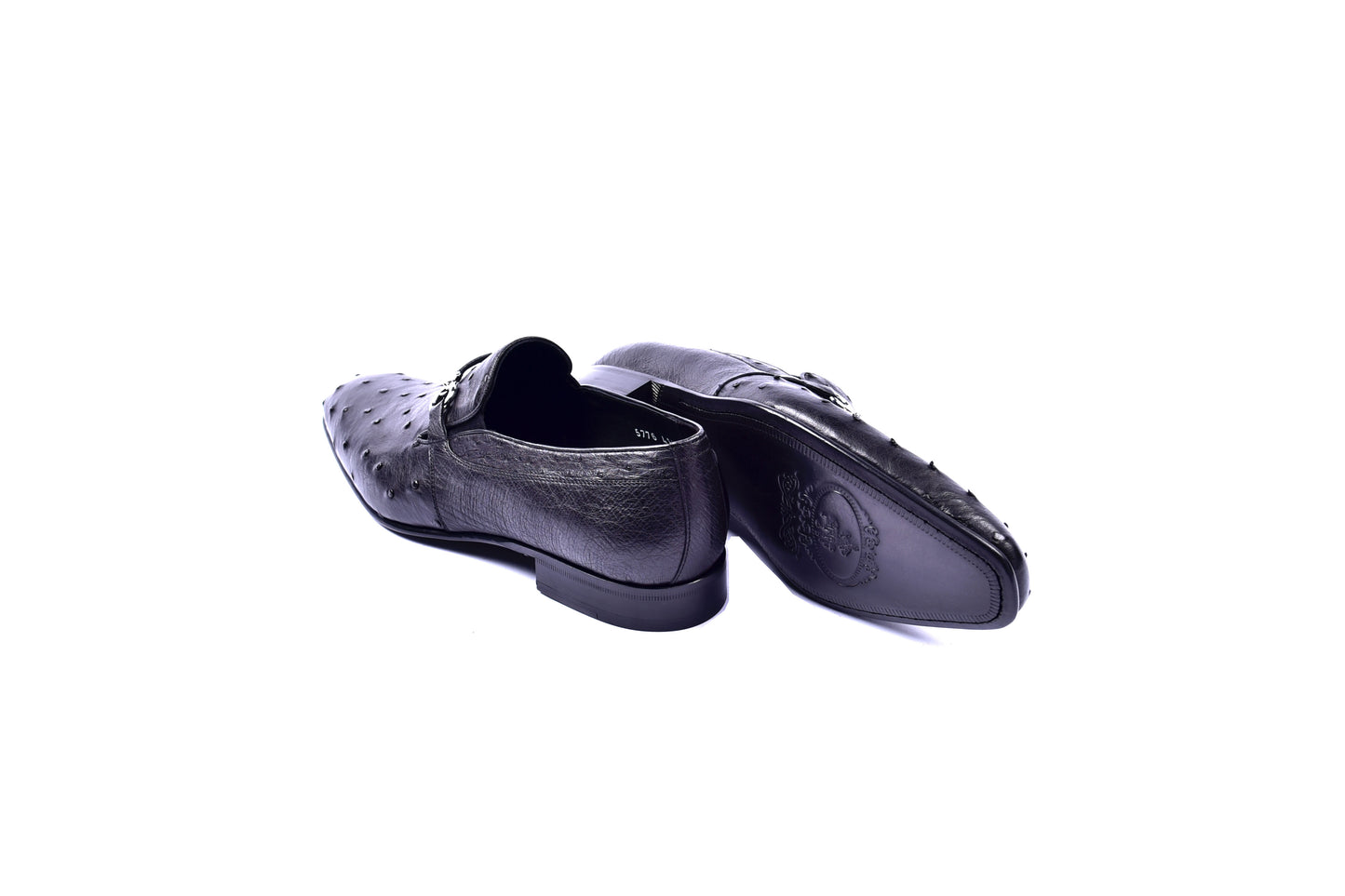 C0225-5776 Genuine Ostrich- Black