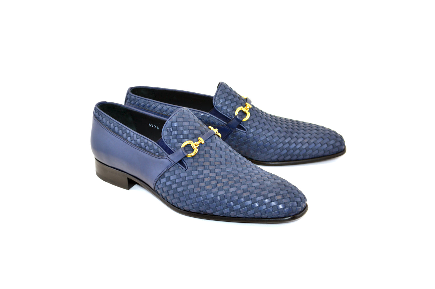 C0223-5776 Buckle hand woven Loafer Navy