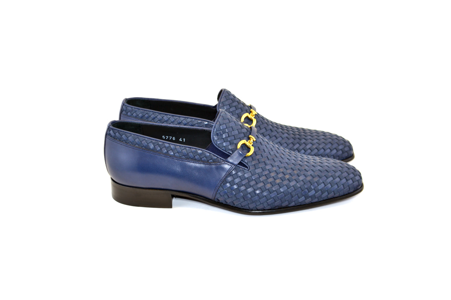 C0223-5776 Buckle hand woven Loafer Navy