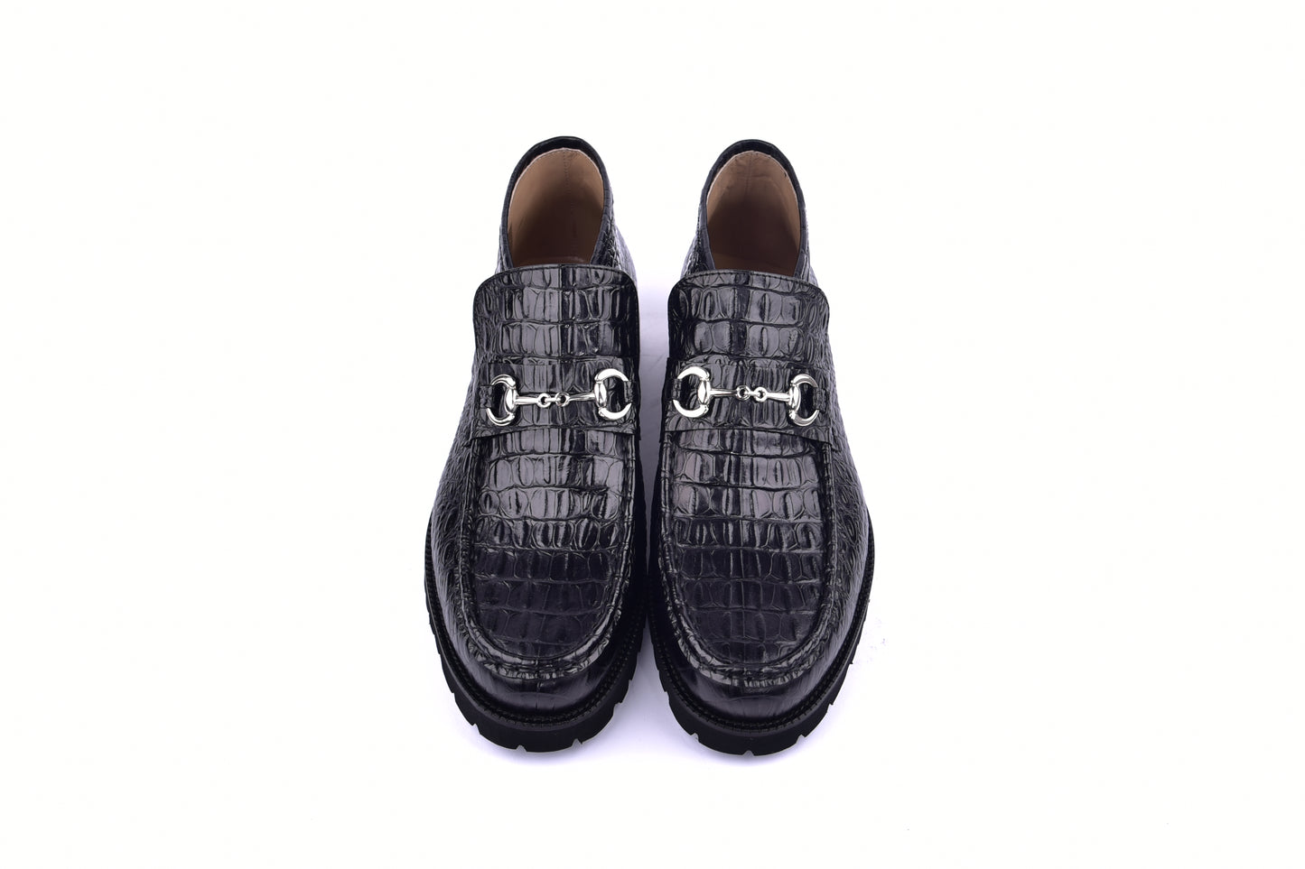 C03023-5786C Horn Back Print Leather- Black