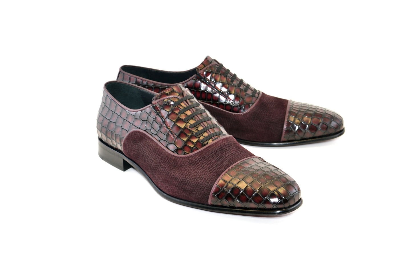 C01-5796 Cap Toe Slip On / Lace Up Burgundy