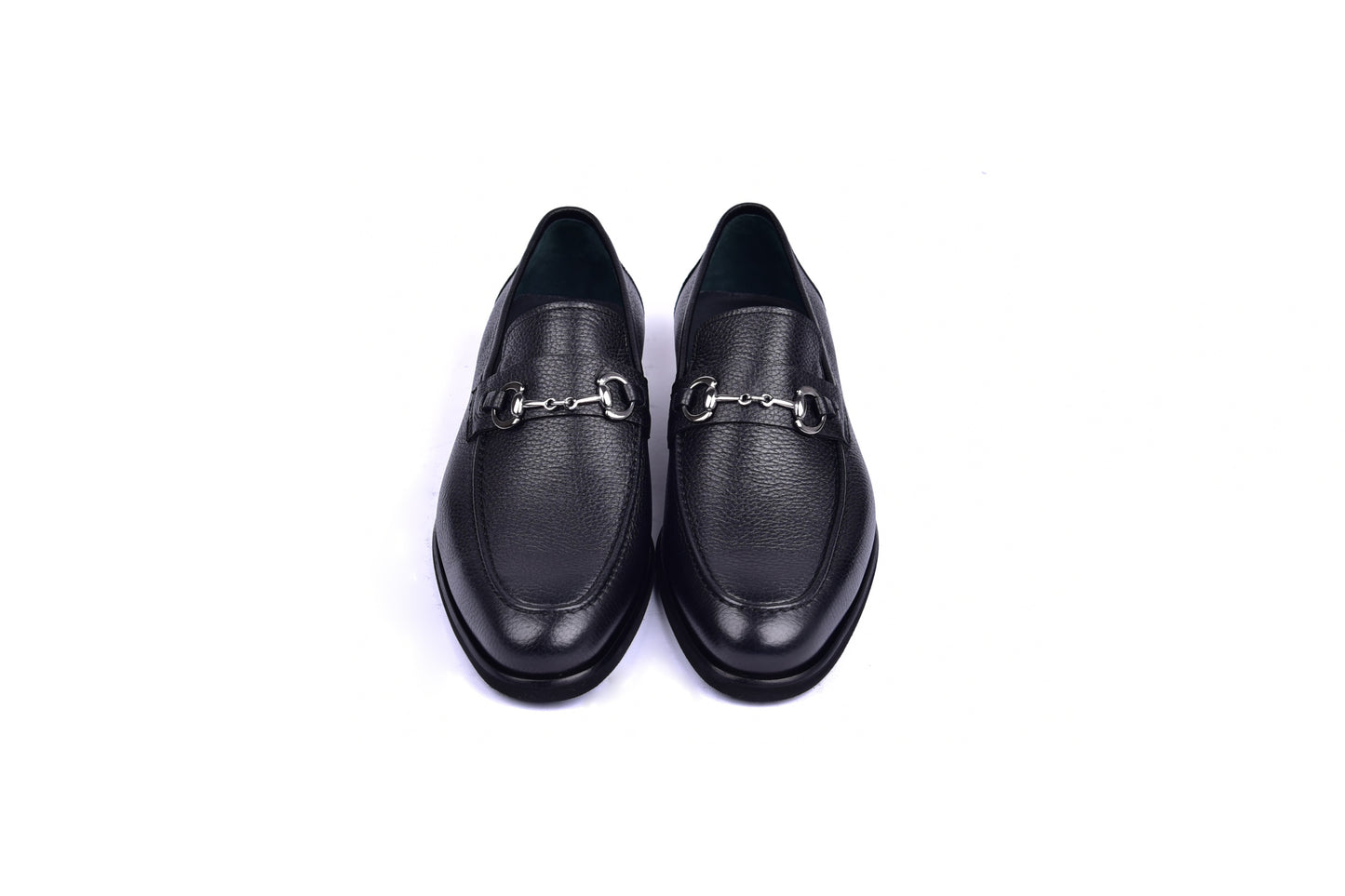C001103-5844 Deer Skin Buckle Loafer- Black