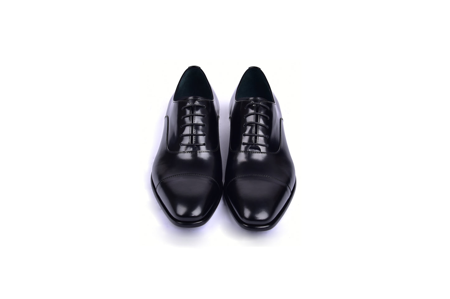 C0092-6265 Cap toe Lace up-Shinny Calf Black